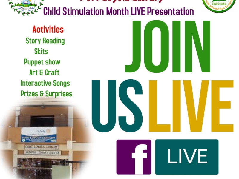 Child Stimulation Month: live on Port Loyola library Facebook page